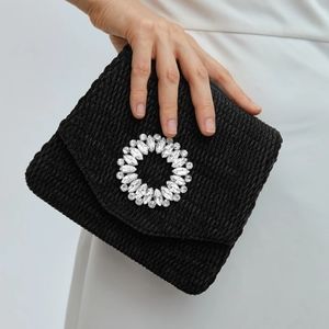 PREMIUM Velvet Rhinestone Mini Square Bag,black NEW